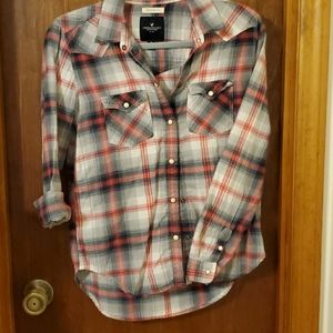 American Eagle plaid button down